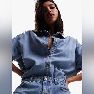 ASOS Blue Denim Button-Up Shirt